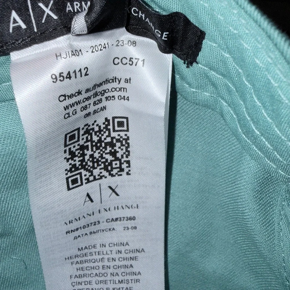 Armani‎ Exchange A/X Green Logo One Size Snap Back Baseball Cap NWT